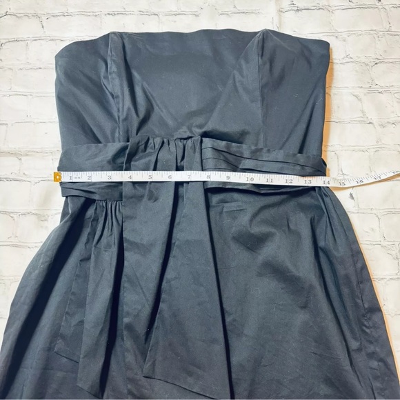 NWT Banana Republic Strapless Dress Women's 8 Back Slit Cotton Blend Black - Picture 9 of 11